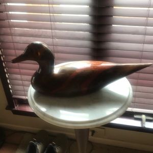 Hand carved wooden duck decoy
